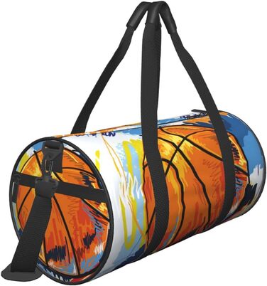 Дорожня сумка з малюнком стрекози, кругла, великої місткості, легка та міцна, чудовий подарунок для піших прогулянок, відпустки, ділових поїздок та іншого, баскетбольна, барвисте задоволення від малювання, універсальний розмір