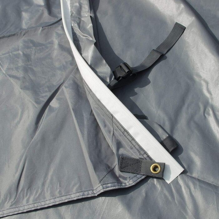 Брезент для будинку на колесах 260 x 240 Тіньове вітрило з пілоном для кемпінгу, автобуса, автомобіля, УФ-50 Захист, водонепроникн