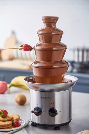 Шоколадний фонтан 170 Вт 1250 г Якісна та міцна нержавіюча сталь 4 етапи Термостійкий Шоколадний фонтан Фондю Шоколадне фондю Шоколадний фонтан