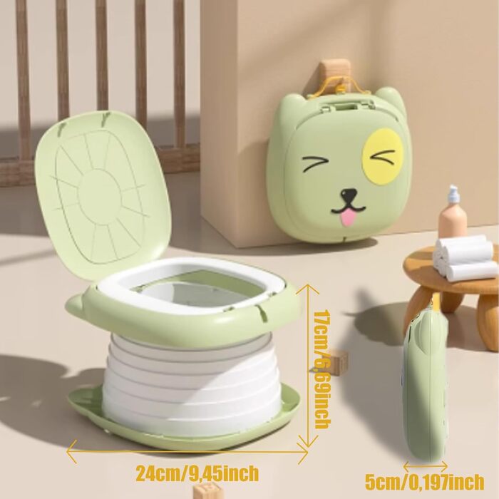 Горщик Складаний дитячий унітаз, Дитяче сидіння для унітазу, Складний унітаз Дитячі сидіння для привчання до горщика Відкритий пор