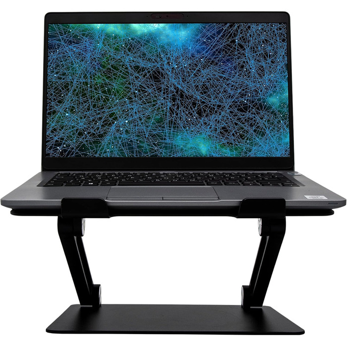 Підставка для ноутбука Konsol, складна, з регульованим кутом нахилу, легка та міцна з алюмінію, сумісна з ноутбуками до 17 дюймів (Золота)