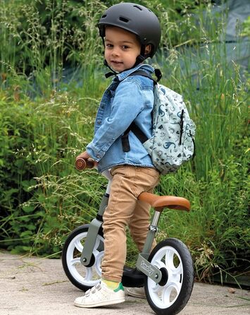 Регульований по висоті дитячий беговел з підніжкою та підставкою, висота сидіння 33-38 см, для дітей віком від 2 років і старше