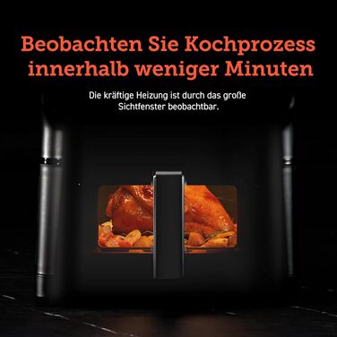 Фритюрниця COSORI Hot Air Fryer XXL 6.2 л з оновленою технологією Rapid Air, 55 енергозбереження, для 3-5 осіб, фритюрниця 12 в 1, 30 книг рецептів, один сенсорний крін, 1700 Вт 6.2 л Clear Blaze Grey