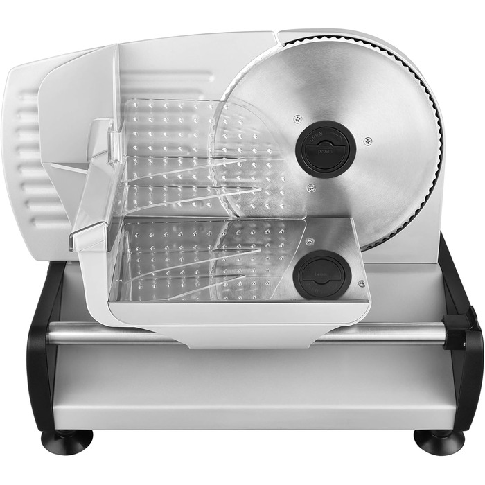 Венга Універсальний електричний нарізувач їжі, нержавіюча сталь, лезо з нержавіючої сталі 19 см, контроль міцності різання до 15 мм, 150 Вт, срібло, VG AS 3003 150 Вт срібло