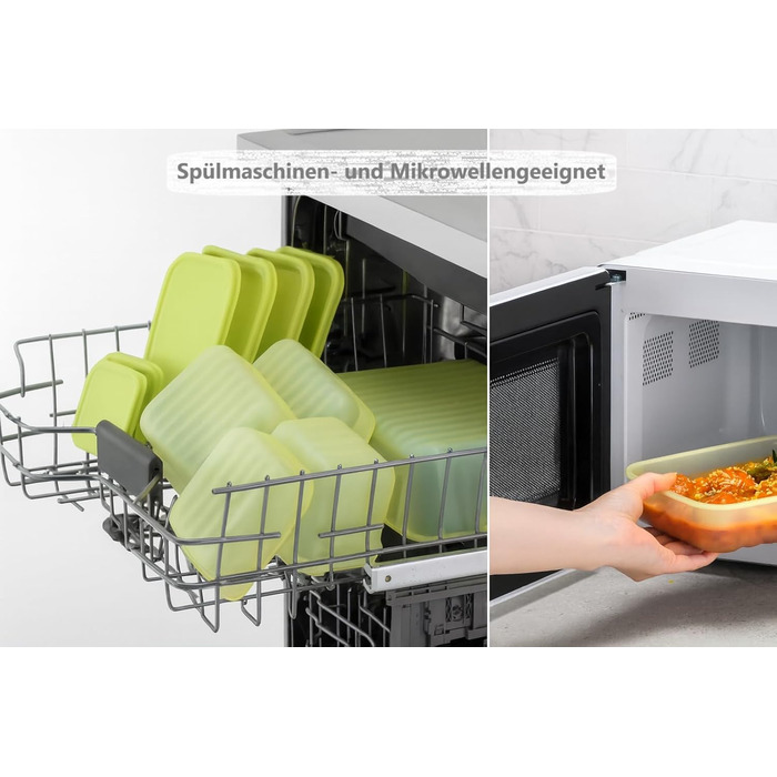 Контейнери для зберігання свіжих продуктів LocknLock Fresh Block з кришками набір із 2 контейнерів для зберігання продуктів, що штабелюються та не містять бісфенолу А можна використовувати в мікрохвильовій печі, морозильній камері та мити в посудомийній м