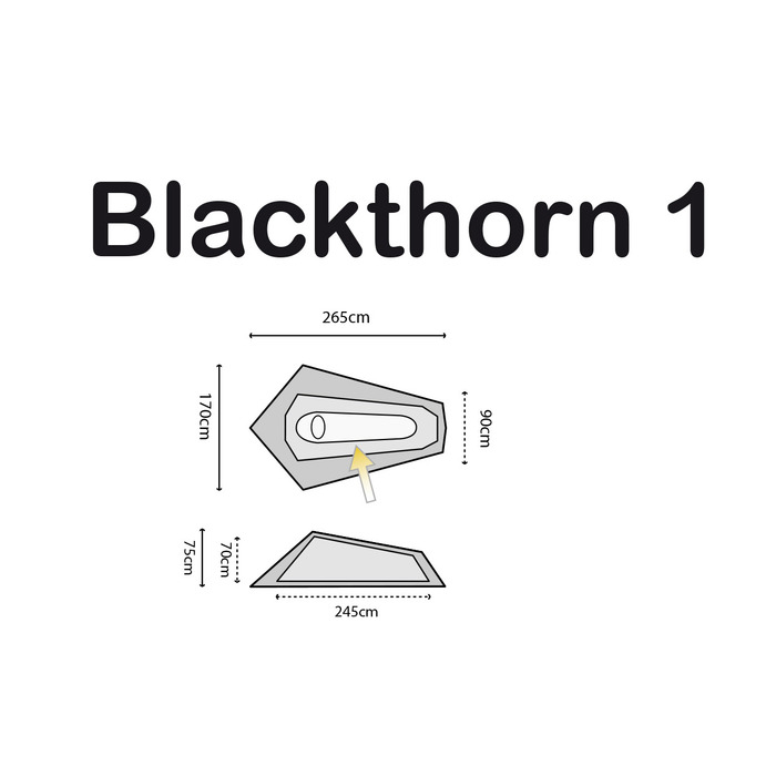 Намет одномісний Highlander Blackthorn 1 Hunter Green (TEN131-HG)
