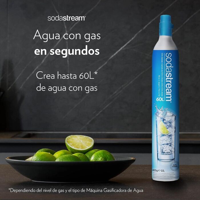 Газова заправка Sodastream Quick Attack, 60 л (425 г), алюміній 1 упаковка