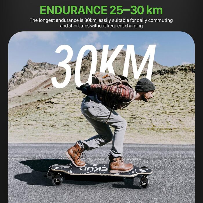 Електричний скейтборд з пультом дистанційного керування для дорослих та підлітків, двигун 2000 Вт/1100 Вт/900 Вт, регульована швидкість S4