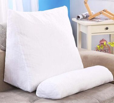 Клиноподібна подушка для читання з регульованою підтримкою шиї та спини, подушка для спинки дивана, ліжка, узголів&39я, подушка для підтримки попереку (сіра)