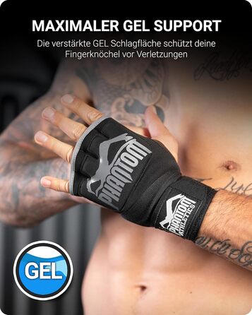 Боксерські рукавички Phantom з неопрену, гель - Боксерські, ММА, Муай-Тай, гелеві бинти, розмір S/M