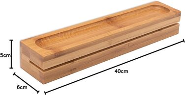 Бамбукова дошка для ключів, ключниця 29,5x6x4,5 см дерев'яна ключниця ключниця ключниця