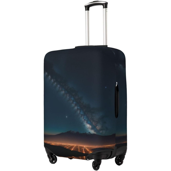 Чохол для валізи Галактична ніч, міцний захист для багажу розміром 45.7-81.3 см, чорний, великий розмір