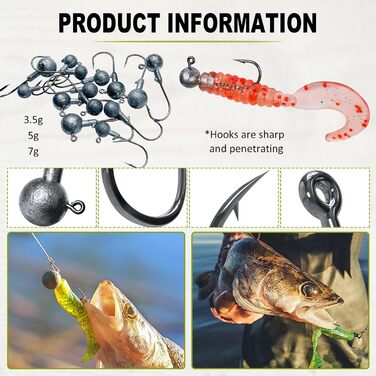 Набір рибальських гачків із 306 предметів, рибальські снасті, набір рибальських вантажів із грузилами, гумові поплавці, рибальські гачки, джиги, рибальські намистини, вертлюги, карабіни, набір рибальського спорядження з коробкою снастей