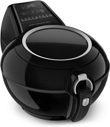 Аерофритюрниця Tefal YV9708 ActiFry Genius XL 2в1 з важелем для перемішування Переможець тесту 1,7 кг на 8 осіб 9 автоматичних меню 2 страви одночасно здорова фритюрниця без олії, чорна ActiFry Genius XL 2в1