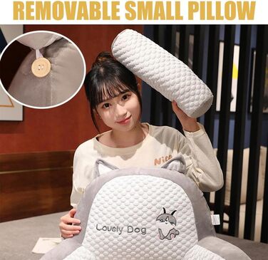 Подушка для читання з підлокітниками для ліжка, подушка для спини, подушка для підтримки попереку, знімна подушка для дивана та ночі, подушка для рук для відпочинку, перегляду телевізора, гри, роботи 70x50 см Рожева