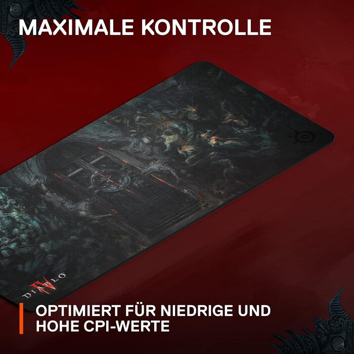 Ігровий килимок для миші - Diablo IV Edition - Розмір XXL і товстий матеріал - Ідеально підходить для всього робочого столу - Опти