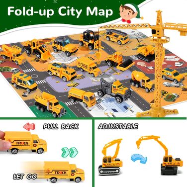 Адвент-календар iZoeL Construction Vehicles, 16 одиниць транспорту