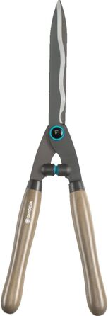 Ножиці для живоплоту Gardena NatureCut Міцні садові ножиці для обрізання живоплотів та товстіших гілок, 23 см, леза з антипригарним покриттям, ергономічні дерев&39яні ручки (12300-20) Одинарні