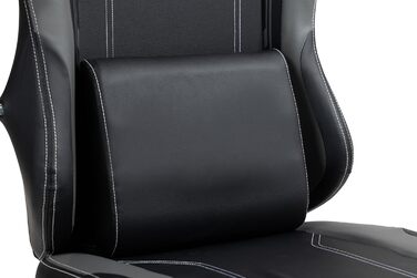 Чорно-сіре ігрове крісло - Підставка для ніг - Ергономічне - Регульована висота