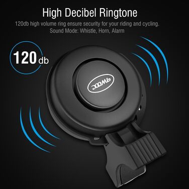 Велосипедний дзвінок USB, акумуляторний електрични 120 дБ чорний