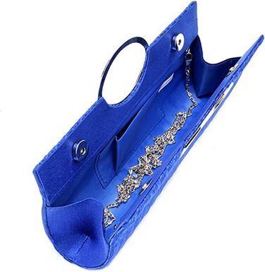 Клатч жіночий, сумочка-клатч, кристали, стрази, вечірня сумочка, гаманець, для нареченої, на весілля, вечірку, чорний, білий, срібний, королівський синій