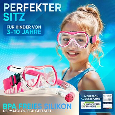 Новий дитячий комплект для підводного плавання KAIMANA SeaExplorer сумка для перенесення, маска для дайвінгу з трубкою, дитяча маска для підводного плавання, альтернатива дитячій масці для підводного плавання, маска для підводного плавання з тканинним/сил