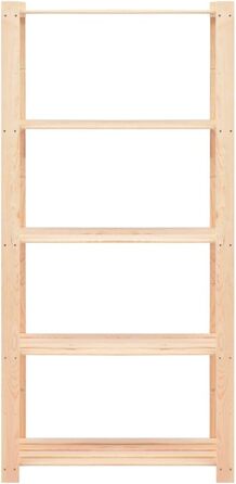 Полиця для зберігання з масиву сосни, 5 полиць, 250 кг, підвальна полиця, дерев&39яна полиця, вставна полиця, 1 полиця