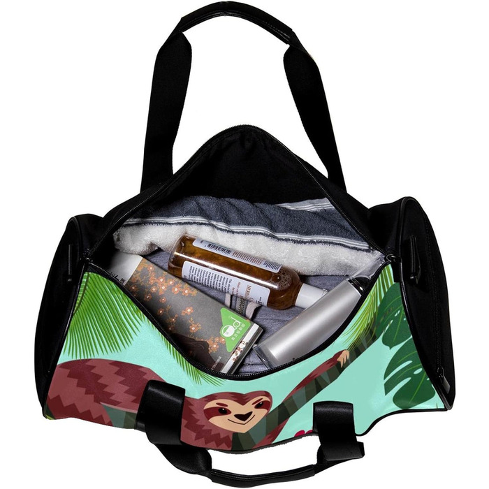 Спортивна сумка, маленька дорожня сумка, сумка для йоги, кумедне зображення лінивця та фламінго, сумка для фітнесу на відкритому повітрі, ручна поклажа