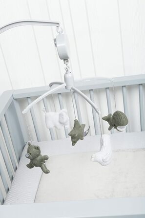 Мобіль Baby's Only Music Mobile Baby Animals, в'язані фігурки, Old Pink