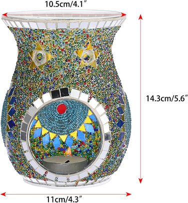 Скляна ароматична свічка з кольоровим мозаїчним візерунком Аромасвічка для ароматерапії Підставка для чайної лампи Ароматична свічка з ефірними оліями Ароматична свічка для спальні Вітальня Йога