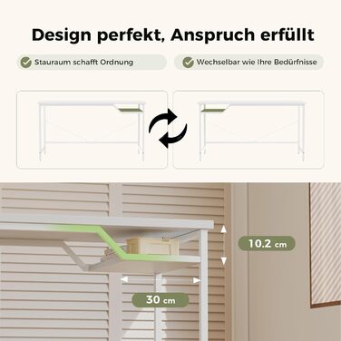 Комп&39ютерний стіл Mericonia 120 см, ігровий стіл для невеликих приміщень, сучасний стіл у мінімалістичному стилі для домашнього офісу, столи для студентів, білий 120x60 базовий білий