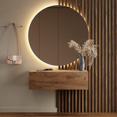 Меблі для передпокою Planetmbel Шафа для одягу Підвісна шафа 100 см золотий дуб, компактна шафа з дверцятами як місце для зберіган