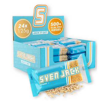 Вівсяний батончик Sven Jack (Енергетичний торт) Оригінальний 24 шт. 125 г I Оригінальний енергетичний батончик з вівсяних пластівців I Веганський вівсяний батончик I Довголанцюгові вуглеводи з низьким вмістом цукру I Низькокалорійний батончик I Батончик м