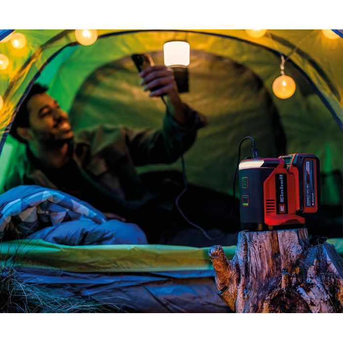 Акумуляторна зарядна станція Einhell TC-ES 18/150/1 Li-Solo Power X-Change (18 В, компактний інвертор, підключення 230 В, порт USB-A та USB-C для заряджання, без акумулятора)