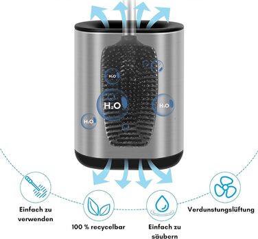 Щітка для унітазу Erreke силіконова, щітка для унітазу силіконова, щітка для унітазу силіконова, щітка для унітазу з нержавіючої с