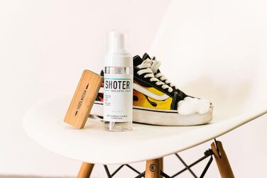 Піна SHOTER Easy Pack, засіб для чищення взуття не потребує води Преміальний набір піни для чищення взуття включає пінний очищувач Shoter, ганчірку з мікрофібри та щітку з щетини., без кольору, один розмір