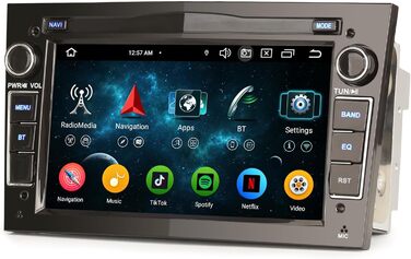 Автомобільний радіо Erisin 8 Core 4 64 ГБ Android 14, підтримка GPS-навігації для Opel Astra H Corsa C Corsa D Vectra Zafira Signum, 7-дюймовий сенсорний екран, 8-ядерний 4G, 64 ГБ, Android 10, 10,7-дюймовий GPS-навігатор, Bluetooth, DAB, DSP, IPS, TPMS