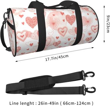 Спортивна сумка для чоловіків з акварельними колами, ідеальна для подорожей та на вихідні, святкова (День святого Валентина)