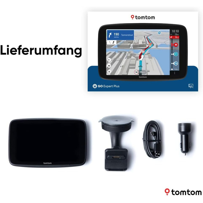Навігаційна система TomTom Truck GO Expert Plus (7-дюймовий дисплей, ведення маршруту та точки інтересу для великих транспортних засобів, включаючи TomTom Traffic, карти світу, попередження про обмеження руху в режимі реального часу) 7-дюймовий одинарний 
