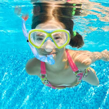 Дитяча маска для дайвінгу WOVOKA з трубкою, набір для снорклінгу для дітей з масками для дайвінгу з захистом від протікання та запотівання та сухим снорклінгом для хлопчиків та дівчаток, набір для дайвінгу для дітей, 3 кольори на вибір