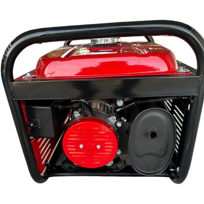Професійний генератор H8500W, бензиновий двигун 6,5 к.с., генератор 220 В з вольтметром та автоматичним вимикачем, аварійний генератор, червоний