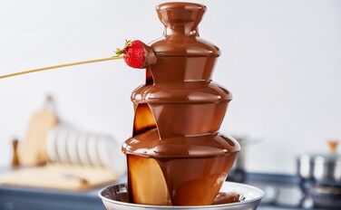 Шоколадний фонтан 170 Вт 1250 г Якісна та міцна нержавіюча сталь 4 етапи Термостійкий Шоколадний фонтан Фондю Шоколадне фондю Шоколадний фонтан