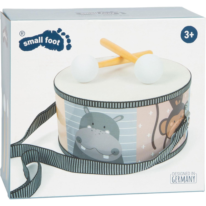 Маленький барабан Colorful Wilderness з мотивами тварин і дерев&39яними паличками, для дітей від 3 років, 11952, зелений