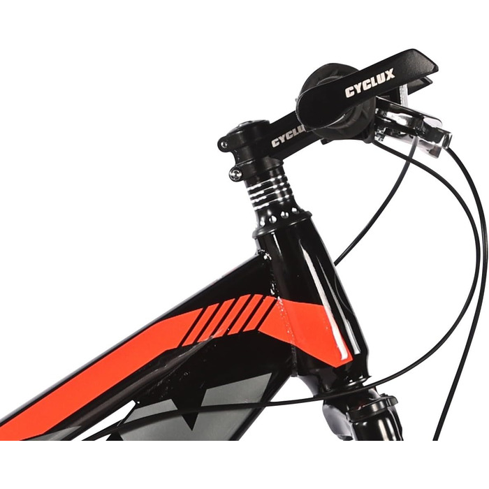 Дюймовий дитячий гірський велосипед для хлопчиків та дівчаток 7-швидкісні передачі Shimano передні та задні дискові гальма амортизаційна вилка міцна сталева рама дитячий велосипед, червоний, 20-