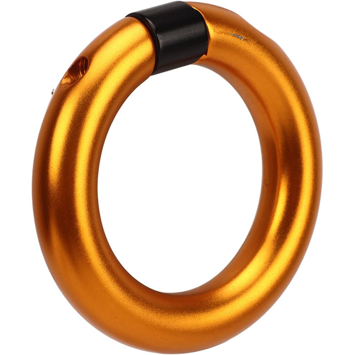 Алюмінієве кільце для спуску Fockety 24 KN, натяжне кільце 2,75 дюйма, з&39єднувальне кільце з отвором 0,47 дюйма, з&39єднувач для мотузки для рятувальників, будівельників, рятувальних робіт, килимок для слеклайну, золотистий