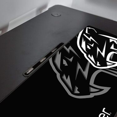 Ігровий стіл X-Rocker Panther, 100 x 60 см, МДФ / сталь / вуглецеве волокно, чорний