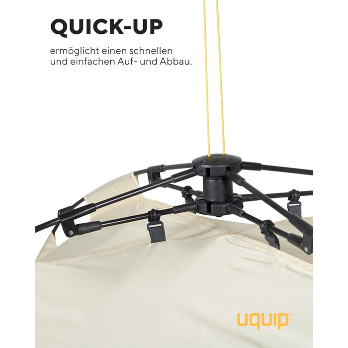 Пляжний намет Uquip Buzzy Boulder 150 x 110 x 215 см Пляжний намет UPF 50 для захисту від сонця, вітру та дощу Портативний пляжний намет із системою швидкого складання Ідеально підходить для пляжу, кемпінгу та пікніків