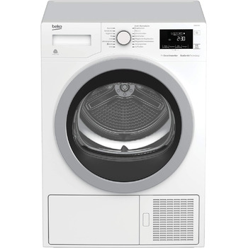 Сушильна машина Beko B3T42240S b300 до 8 кг, клас енергоспоживання A, з тепловим насосом підходить для алергіків, 14 програм,  дизайн преміум-класу, білий 