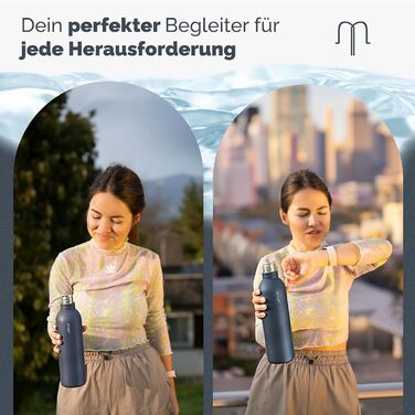 Сумісний з Sodastream DUO, E-DUO Пляшка з нержавіючої сталі об'ємом 1 л з порошковим покриттям Металева пляшка, яку можна мити в посудомийній машині для подорожей 100 герметичне деревне вугілля