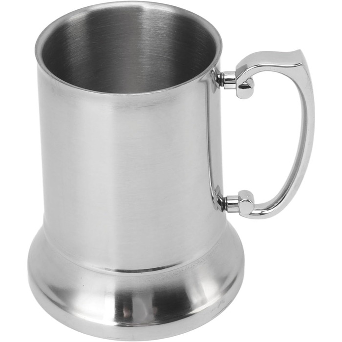 Пивний кухоль з нержавіючої сталі, нековзний, стійкий до високих температур, сучасний дизайн, пивний кухоль, кавовий кухоль, 500 мл, для барів, сімейних зустрічей, нержавіюча сталь 304